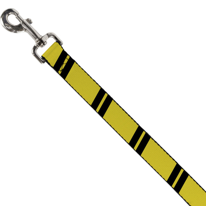 Dog Leash - Hash Mark Stripe Double Gold/Black Dog Leashes Buckle-Down   