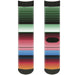 Sock Pair - Polyester - Zarape5 Vertical Multi Color Stripe - CREW Socks Buckle-Down   