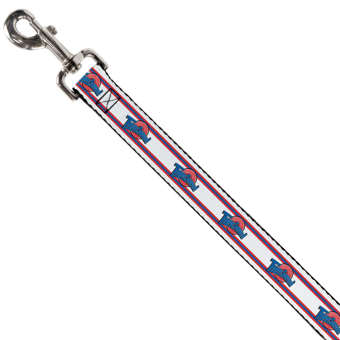 Dog Leash - Space Jam TUNE SQUAD Logo Stripe White/Red/Blue Dog Leashes Looney Tunes   