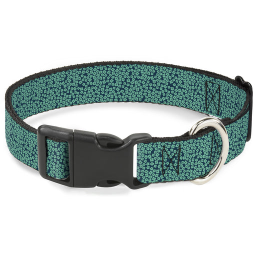 Plastic Clip Collar - Ditsy Floral Teal/Light Teal/Teal Plastic Clip Collars Buckle-Down   