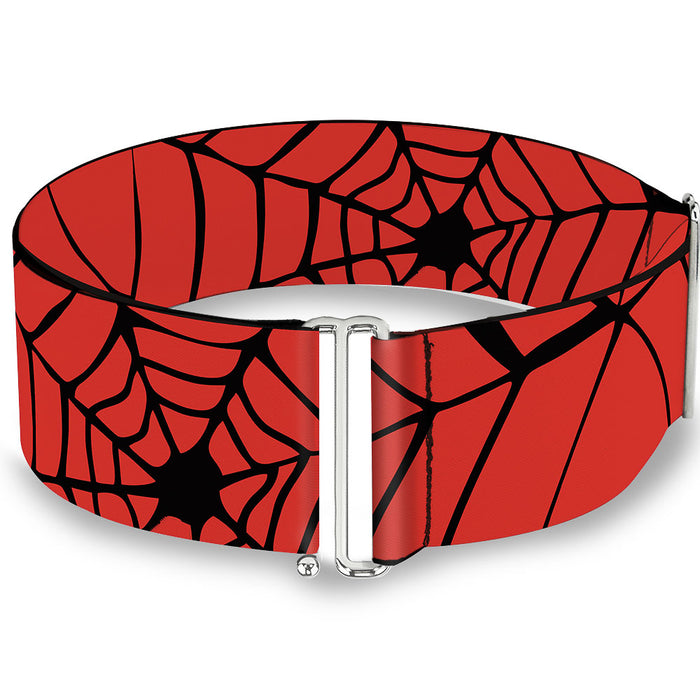 MARVEL COMICS Cinch Waist Belt - Spiderweb Red Black Womens Cinch Waist Belts Marvel Comics   
