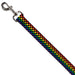 Dog Leash - Checker Black/Rainbow Multi Color Dog Leashes Buckle-Down   