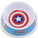 Single Melamine Pet Bowl - 7.5 (16oz) - Captain America Shield + CAPTAIN AMERICA Action Pose Blue Red White Pet Bowls Marvel Comics   