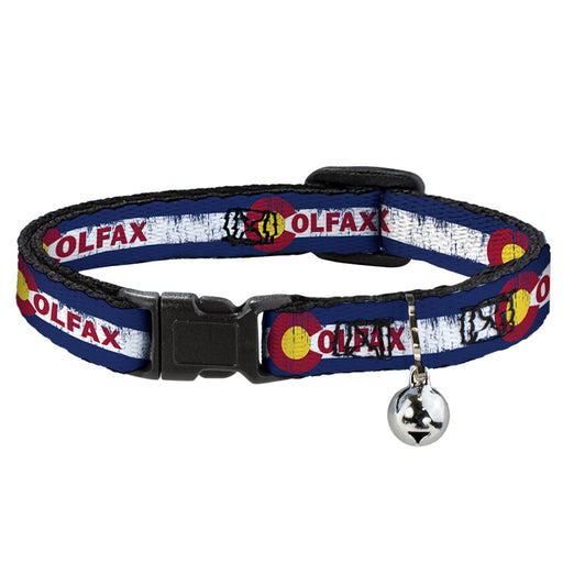 Cat Collar Breakaway - COLFAX Colorado Flag Weathered Breakaway Cat Collars Buckle-Down   