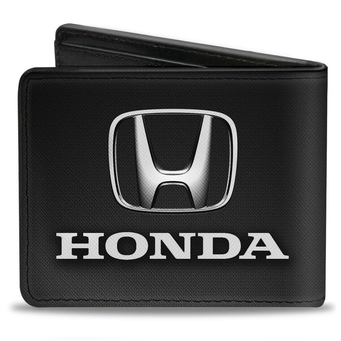 Bi-Fold Wallet - Honda Logo Black Silver White Bi-Fold Wallets Honda   