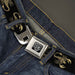 BD Wings Logo CLOSE-UP Full Color Black Silver Seatbelt Belt - Scorpion Webbing Seatbelt Belts Buckle-Down   