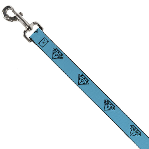 Dog Leash - Diamond Sketch Turquoise/Black Dog Leashes Buckle-Down   