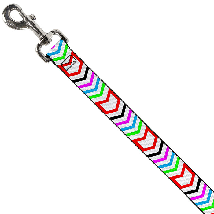 Dog Leash - Arrows White/Multi Color Dog Leashes Buckle-Down   