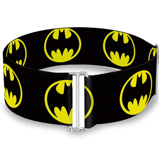 Cinch Waist Belt - Bat Signal-4 Black Yellow Womens Cinch Waist Belts DC Comics   