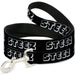 Dog Leash - STEEZ 3-D Black/White Dog Leashes Buckle-Down   