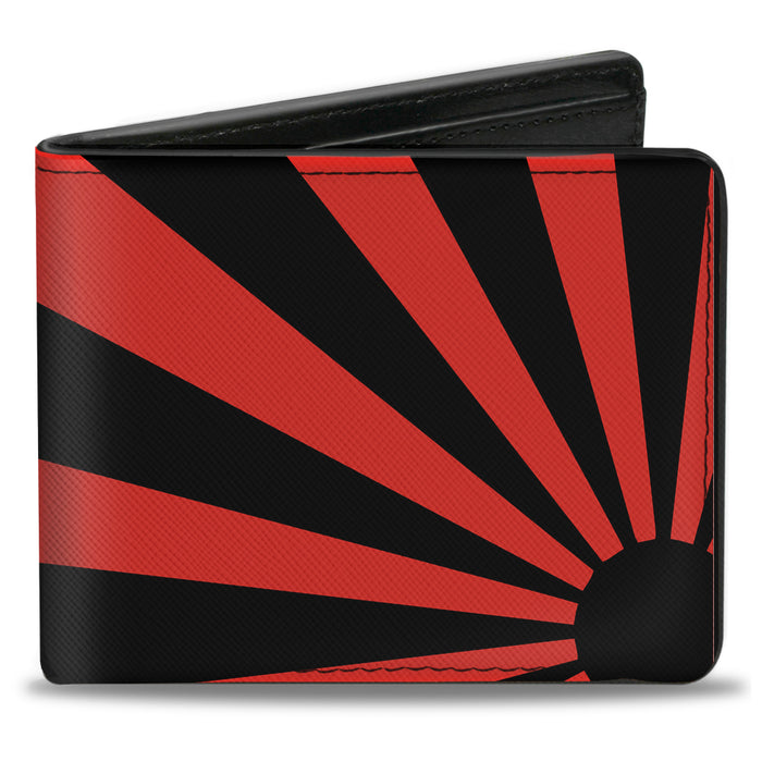 Bi-Fold Wallet - Rising Sun Red Black Bi-Fold Wallets Buckle-Down   