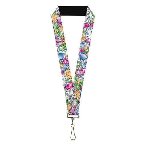 Lanyard - 1.0" - Gems Stacked Multi Color Lanyards Buckle-Down   