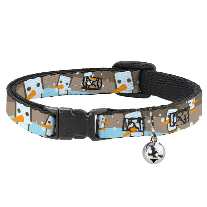 Cat Collar Breakaway - Block Penguins Tan Breakaway Cat Collars Buckle-Down   