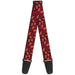 Guitar Strap - Leaves Swirl Navy Burgundy Guitar Straps Buckle-Down   