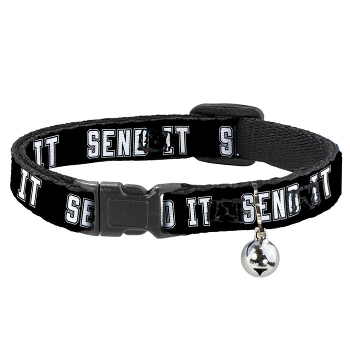 Cat Collar Breakaway - SEND IT Black White Breakaway Cat Collars Buckle-Down   