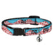 Cat Collar Breakaway - WASHINGTON Mountain Range Turquoise White Red Breakaway Cat Collars Buckle-Down   