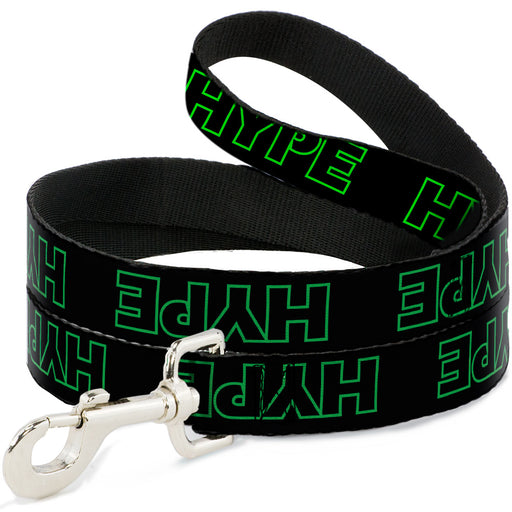Dog Leash - HYPE Outline Black/Neon Green Dog Leashes Buckle-Down   