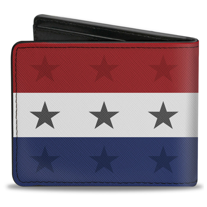 Bi-Fold Wallet - Americana Star Stripes Red White Blue Bi-Fold Wallets Buckle-Down   
