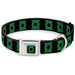 Green Lantern Logo CLOSE-UP Black Green Seatbelt Buckle Collar - Green Lantern Logo Black/Green Seatbelt Buckle Collars DC Comics   