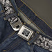 BD Wings Logo CLOSE-UP Full Color Black Silver Seatbelt Belt - Zombie Skulls Sketch Webbing Seatbelt Belts Buckle-Down   