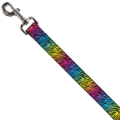 Dog Leash - Zebra Rainbow Ombre Dog Leashes Buckle-Down   