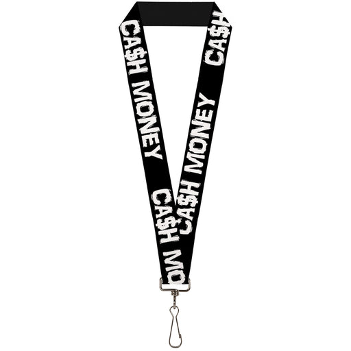 Lanyard - 1.0" - CA$H MONEY Black White Lanyards Buckle-Down   