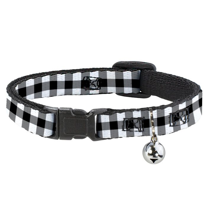 Cat Collar Breakaway - Buffalo Plaid Black White Breakaway Cat Collars Buckle-Down   