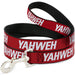 Dog Leash - YAHWEH Text Red/White Dog Leashes Buckle-Down   