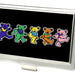 Business Card Holder - SMALL - Dancing Bears FCG Black Multi Color Business Card Holders Grateful Dead   