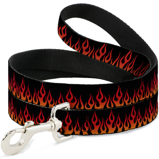 Dog Leash - Flames Black/Orange/Red Dog Leashes Buckle-Down   