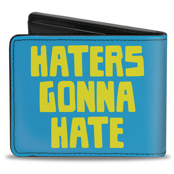 Bi-Fold Wallet - HATERS GONNA HATE Turquoise Yellow Bi-Fold Wallets Buckle-Down   