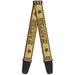 Guitar Strap - WANTED-DEAD OR ALIVE Star Tans Guitar Straps Buckle-Down   