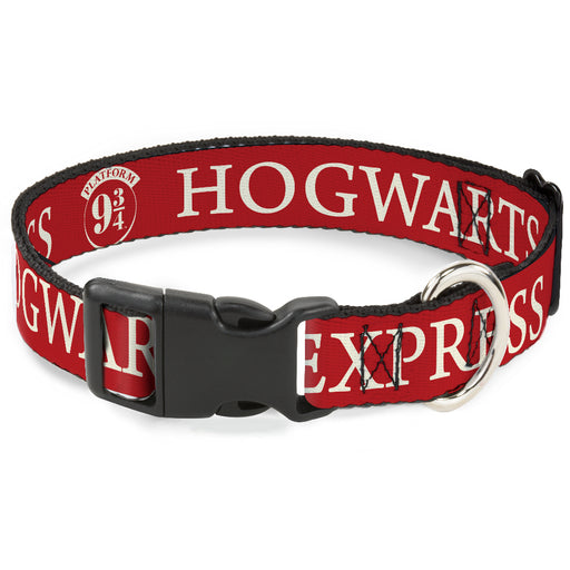 Plastic Clip Collar - HOGWARTS EXPRESS 9¾ Red/White Plastic Clip Collars The Wizarding World of Harry Potter   