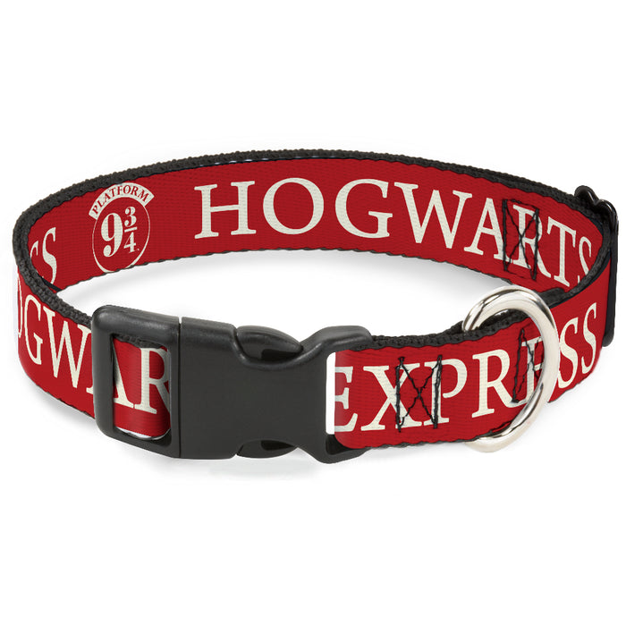 Plastic Clip Collar - HOGWARTS EXPRESS 9¾ Red/White Plastic Clip Collars The Wizarding World of Harry Potter   