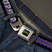 Classic TMNT Logo Full Color Seatbelt Belt - Shredder 2-Action Poses Gray/Purple Webbing Seatbelt Belts Nickelodeon   