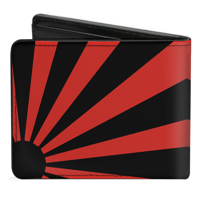 Bi-Fold Wallet - Rising Sun Red Black Bi-Fold Wallets Buckle-Down   