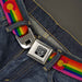 BD Wings Logo CLOSE-UP Full Color Black Silver Seatbelt Belt - Colorado Flags2 Pride Vintage Webbing Seatbelt Belts Buckle-Down   