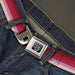 BD Wings Logo CLOSE-UP Full Color Black Silver Seatbelt Belt - Spectrum Pink Webbing Seatbelt Belts Buckle-Down   