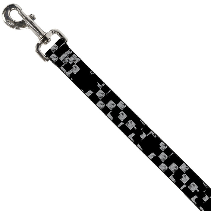 Dog Leash - Scribble Checker Black/White Dog Leashes Buckle-Down   