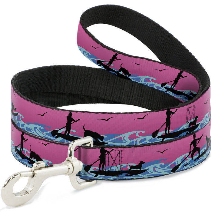 Dog Leash - SUP w/Dog Pink/Blues/Black Dog Leashes Buckle-Down   