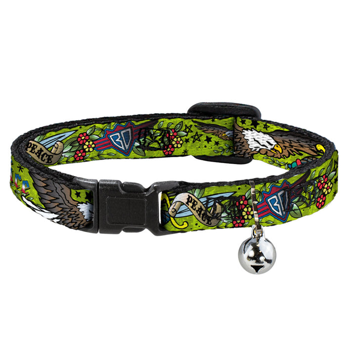 Cat Collar Breakaway - Truth and Justice Green Breakaway Cat Collars Buckle-Down   