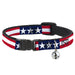 Cat Collar Breakaway - Americana Stars & Stripes Breakaway Cat Collars Buckle-Down   