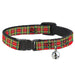 Cat Collar Breakaway - Tartan Plaid Red Green Breakaway Cat Collars Buckle-Down   