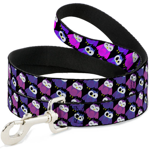 Dog Leash - Owl Eyes Black/Purples/Pinks Dog Leashes Buckle-Down   