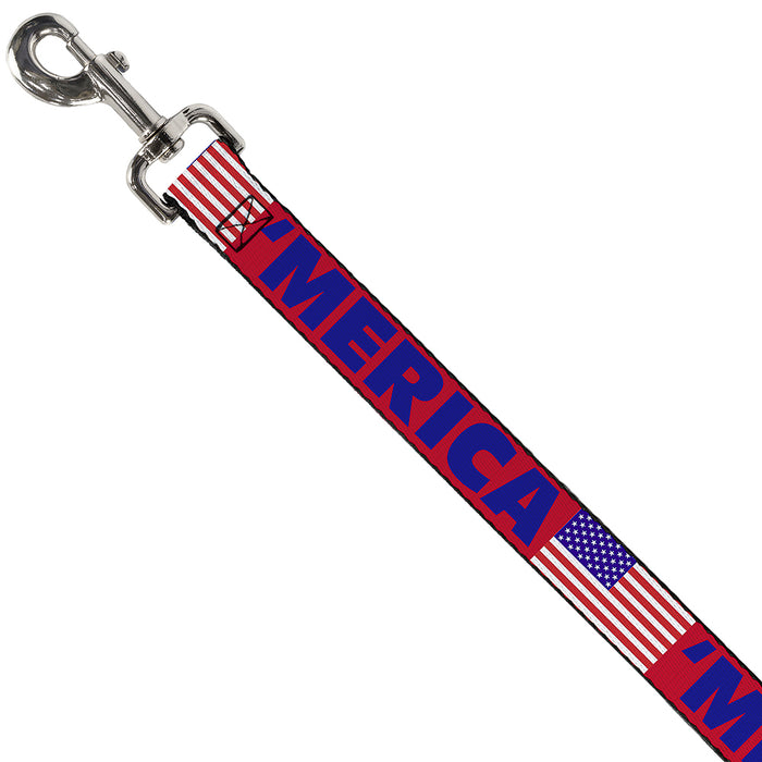 Dog Leash - 'MERICA/US Flag Red/Blue/White Dog Leashes Buckle-Down   