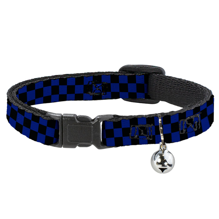 Cat Collar Breakaway - Checker Black Blue Breakaway Cat Collars Buckle-Down   