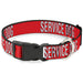 Plastic Clip Collar - SERVICE DOG Red/Black/White Plastic Clip Collars Buckle-Down   