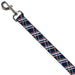 Dog Leash - Plaid X2 Navy/White/Orange Dog Leashes Buckle-Down   