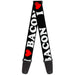 Guitar Strap - I "HEART" BACON Black White Red Guitar Straps Buckle-Down   