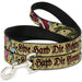Dog Leash - Live Hard Die Young Tan Dog Leashes Buckle-Down   
